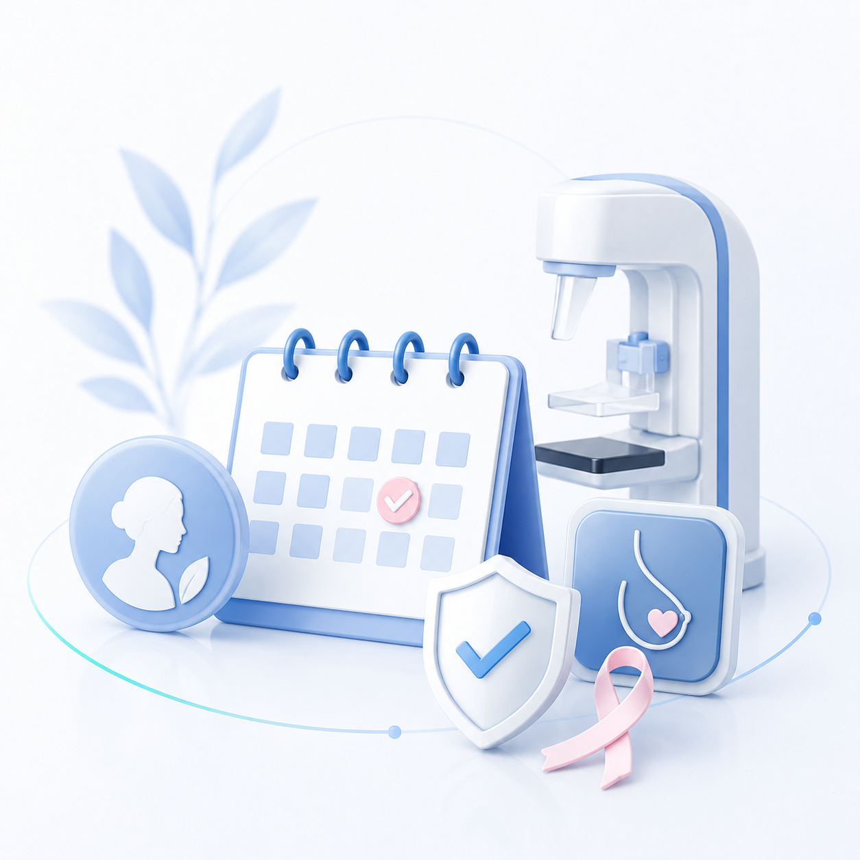 Illustration representing women's screening appointment planning and preventive care.